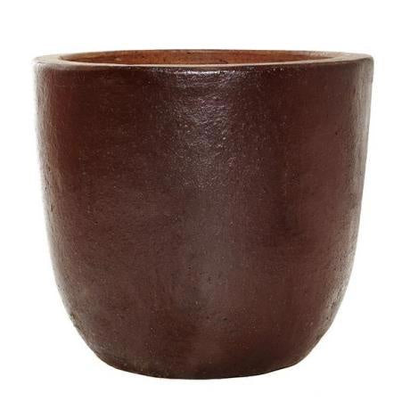 The Pot Company - Ironstone Toscana Round Pot Planter "Brown" 480 x 390mm