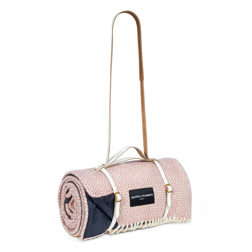 Heating & Plumbing - Wool Blanket with Waterproof Backing / Dusty Pink