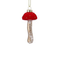 Red Flock/Gold Glass Toadstool Dec ~S .