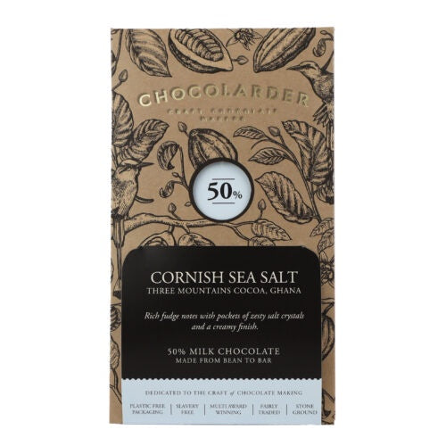 Chocolarder - 50% Cornish Sea Salt Milk Chocolate Bar
