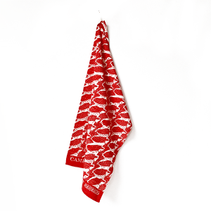 Cambridge Imprint- Tea Towel/Dogs Coral