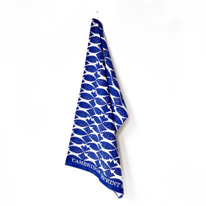 Cambridge Imprint - Tea Towel / Cats Cobalt