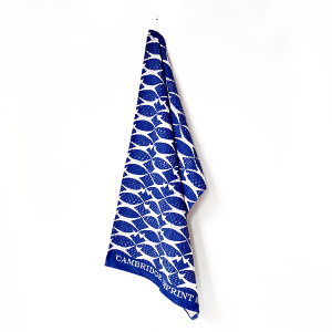 Cambridge Imprint- Tea Towel/Cats Cobalt