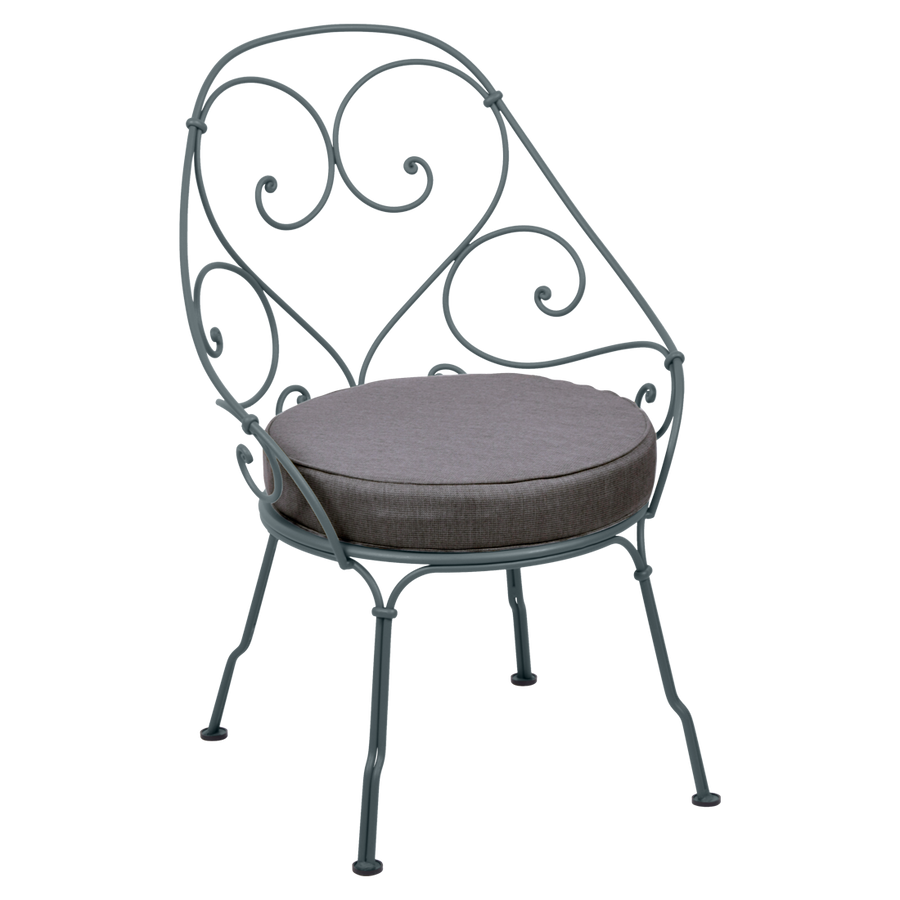 1900 Collection Cabriolet Armchair - Graphite Grey Cushions
