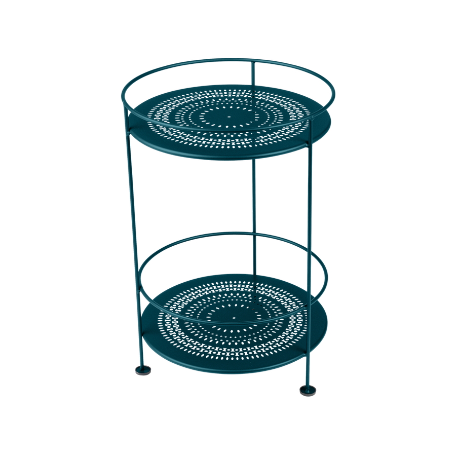 Guinguette Collection Side Table with Perforated Double Top