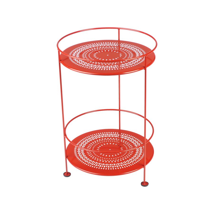 Guinguette Collection Side Table with Perforated Double Top