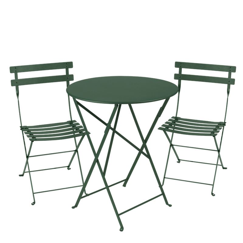 Bistro Set - Cedar Green- 60cm Table and 2 Chairs