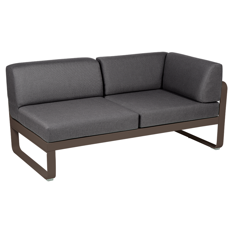 Bellevie 2 Seater Right Corner Module - Graphite Grey Cushions