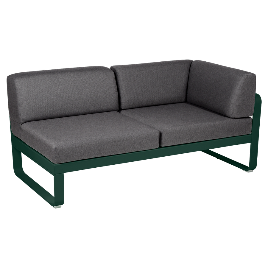 Bellevie 2 Seater Right Corner Module - Graphite Grey Cushions