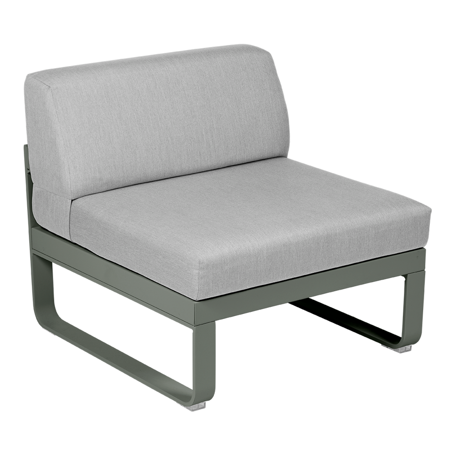 Bellevie 1 Seater Central Module - Flannel Grey Cushions