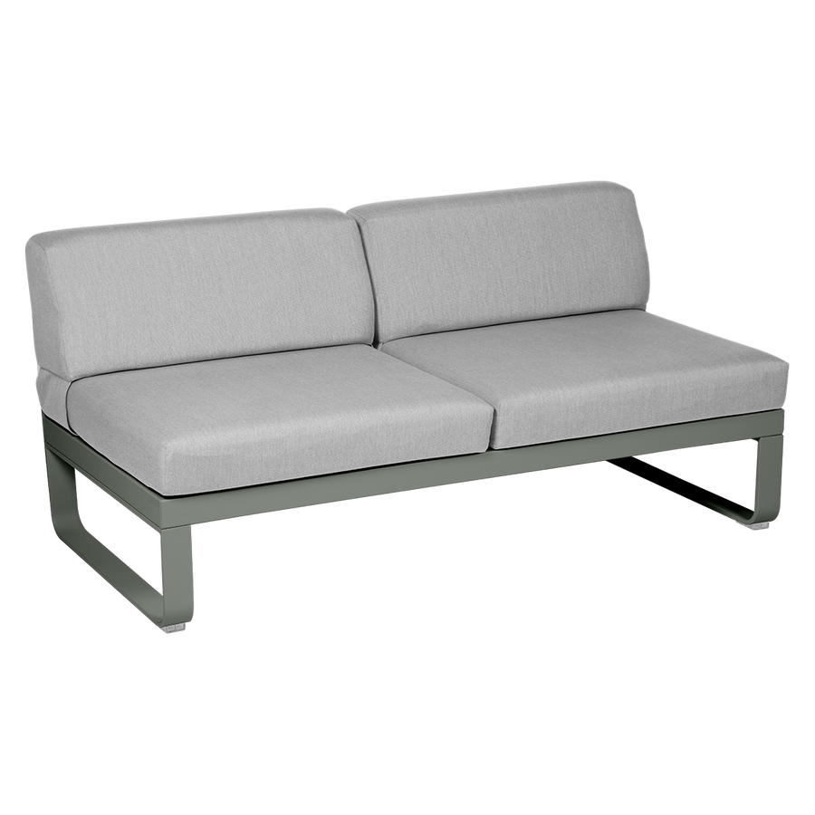 Bellevie 2 Seater Central Module - Flannel Grey Cushions