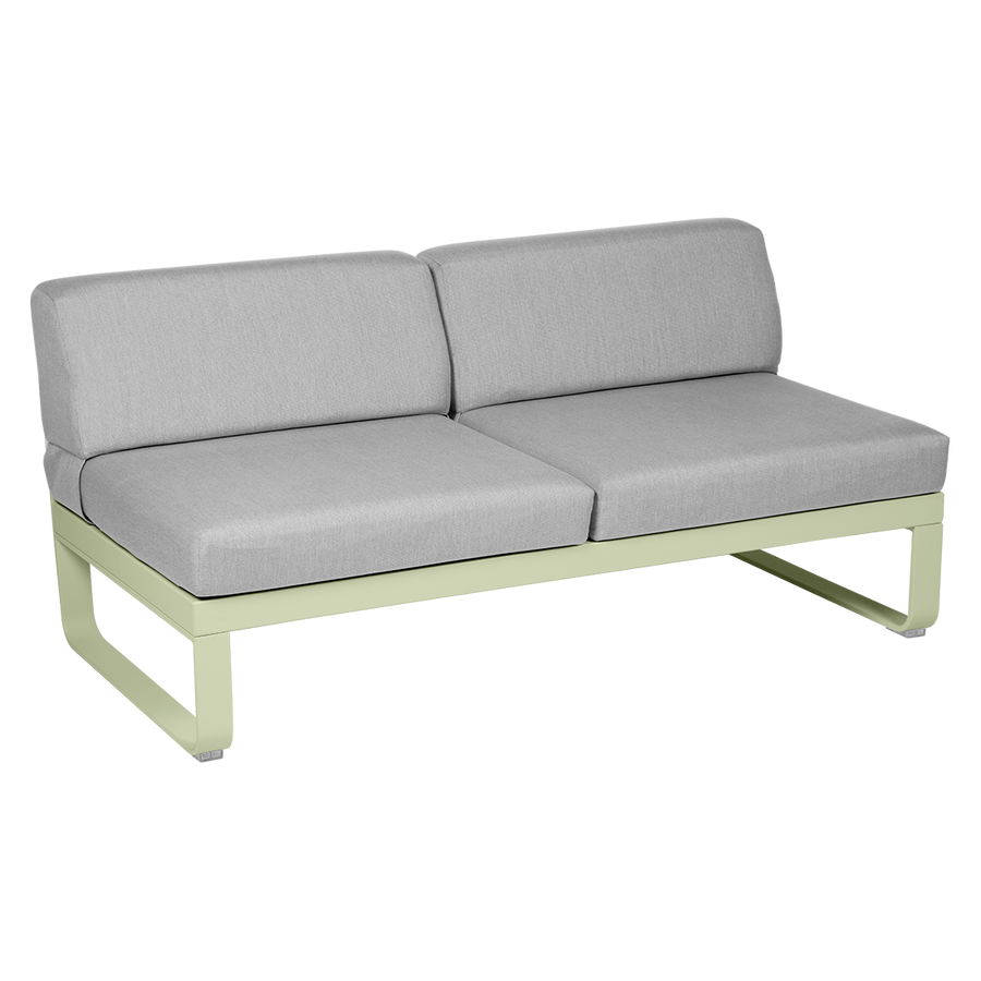 Bellevie 2 Seater Central Module - Flannel Grey Cushions
