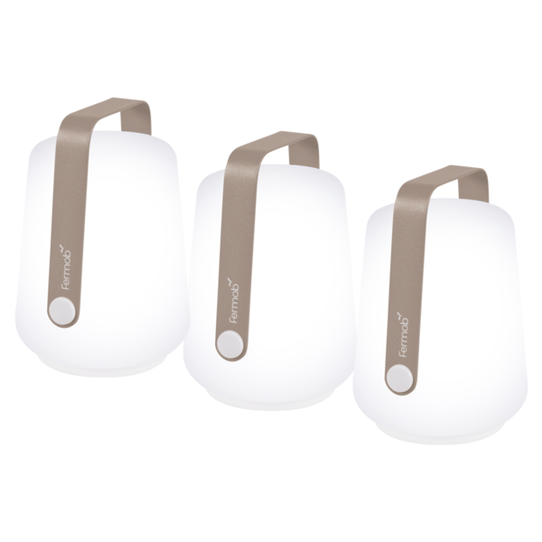 Set of 3 Balad Lamps H12cm -Nutmeg
