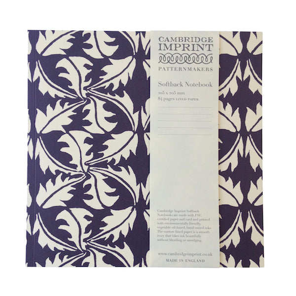 Cambridge Imprint Square Notebook with Lined Paper in Dandelion Navy