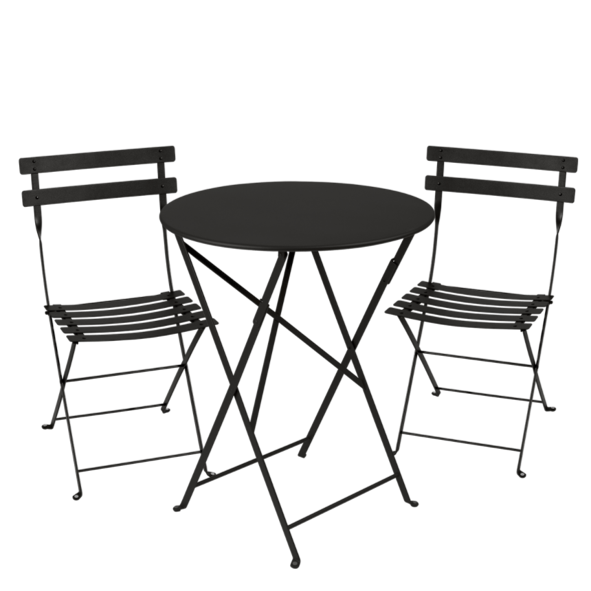 Bistro Set - Liquorice - 60cm Table and 2 Chairs