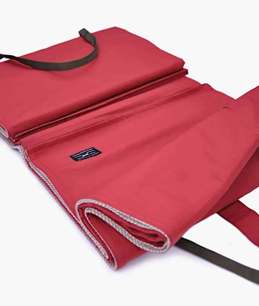 So Cosy- Picnic Fold Away Blanket Ruby Red